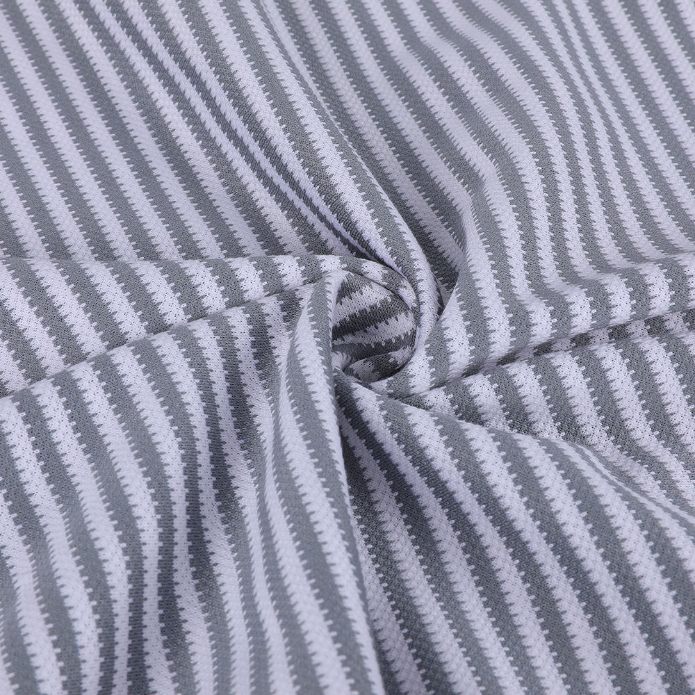 Single Jacquard umweltfreundlich La Glossy Stripe 10/90 Mulberry Seidenbaumwollstoff