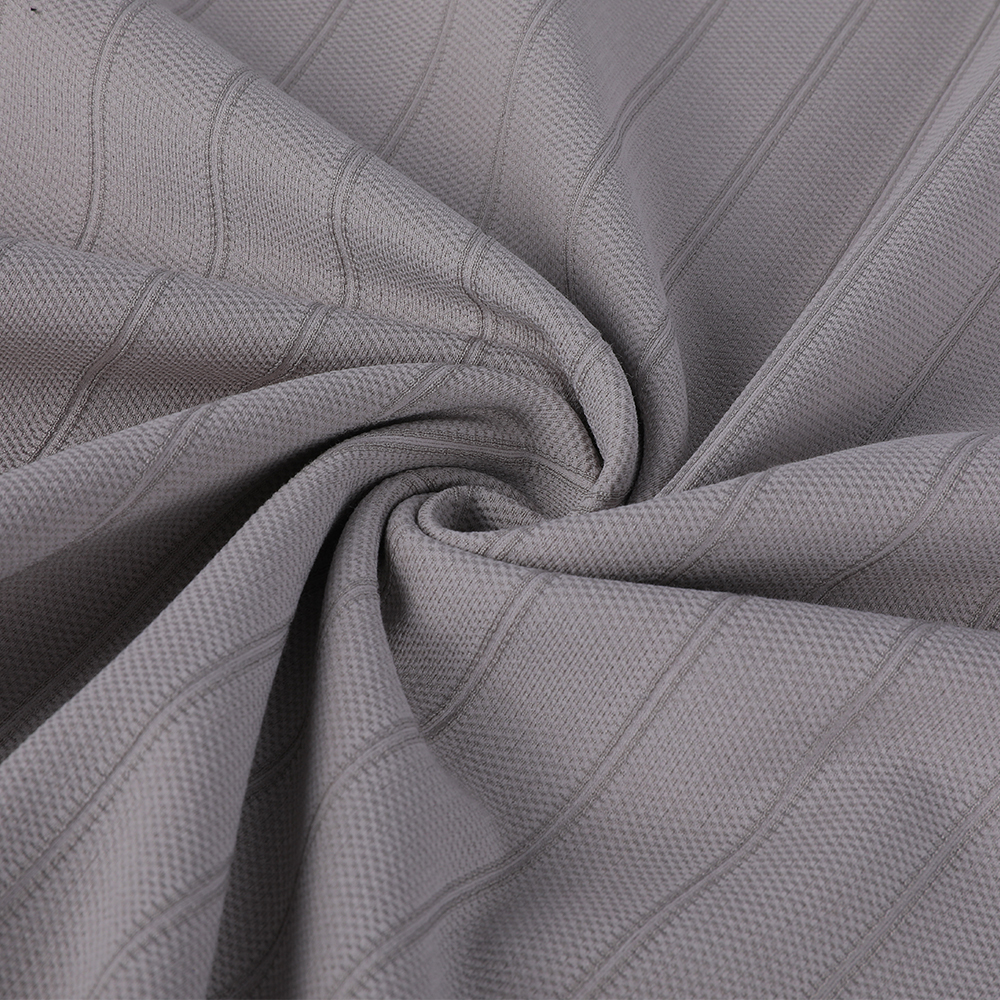 Doppelte Jacquard-Feuchtigkeitsabsorption und schnell trocknende Anti-R-Seide Seidenbaumwolle und Polyester Sport Freizeitstoff